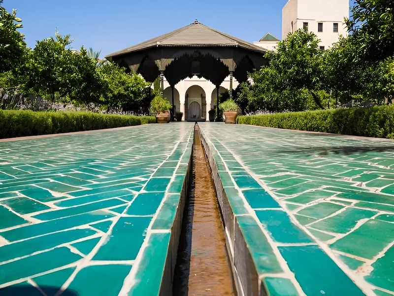 Garden Marrakech water channels and geometric layout